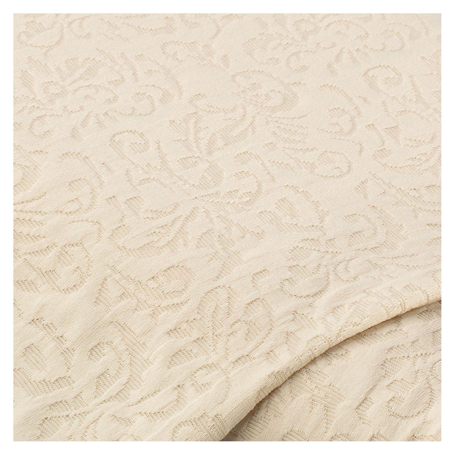 Jacquard-Jersey "Blumen", creme