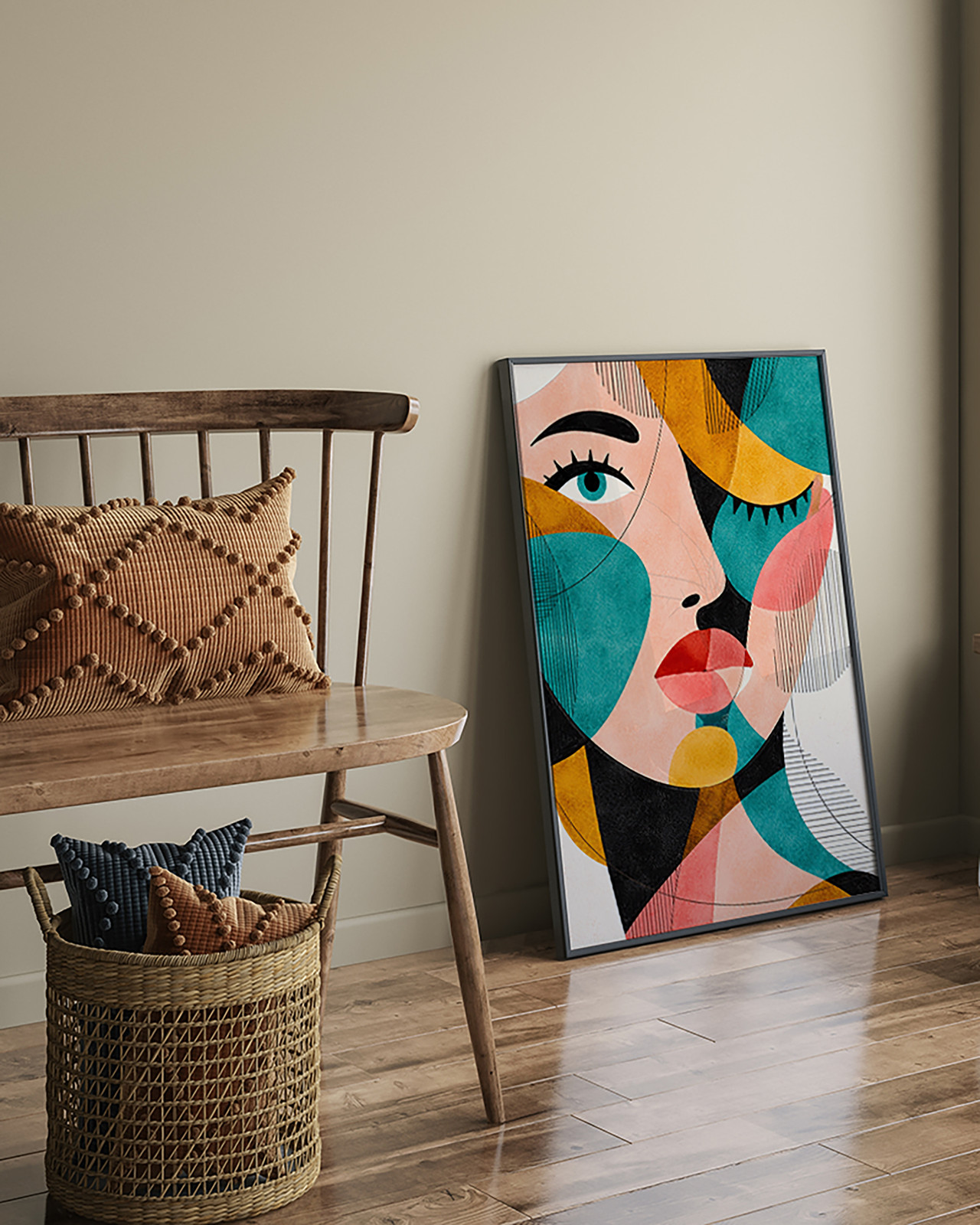 home24 Kunstprint Fragments of Her, Meerdere kleuren, B: 63 cm x H: 83 cm