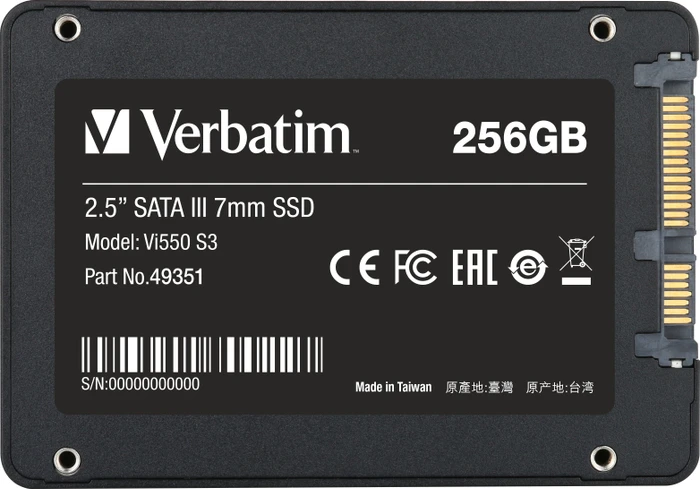 Verbatim VI550 S3 2,5" SSD - 256 GB