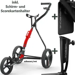 Wishbone ONE Megalight 3-Rad Trolley schwarz/rot