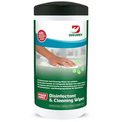 Desinfektionstücher Dreumex Disinfectant u. Cleaning 80 Stk. in praktischer Dose, Tuchgröße 19 x 17,5 cm