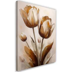 WANDBILD tulpen strauß blumen in sepia
