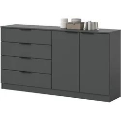SIDEBOARD grau 148 x 80 cm, Kommode mit viel Stauraum