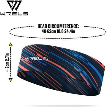 Perfect Picks Market WRELS Sports Headband Moisture Wicking Stretchy Sweatband For Running, Cycling, Football, Yoga, And Workouts black