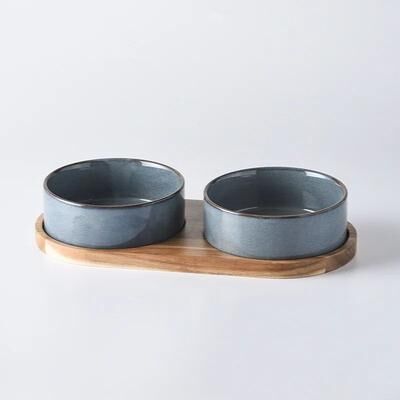 Inspire Essentials ComfortLift Elevated Ceramic Cat Bowl For Healthy Feeding 9 6.10in 28.75oz