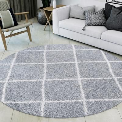 Alise Rugs Sohni Shag Farmhouse Diamond Indoor Area Rug
