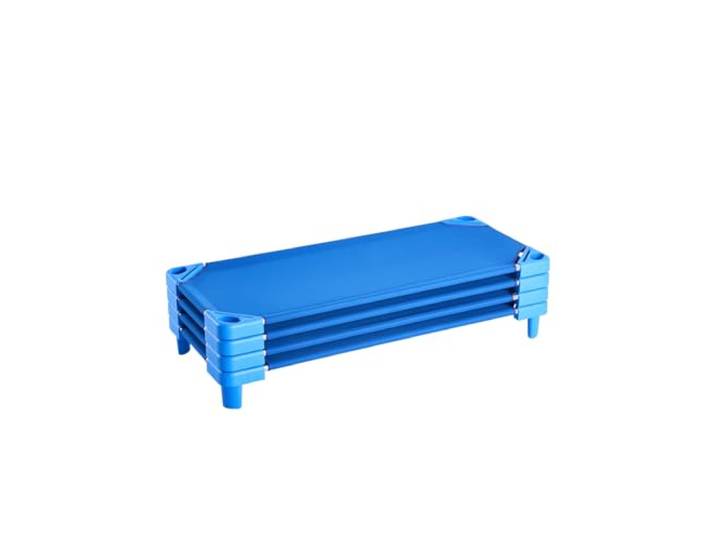 VEVOR Stapelbares Kinderbett 4er-Pack tragbare Kleinkinder-Schlafbetten, Standardgröße 130 x 57 x 15 cm, Kindertagesstättenbetten Vorschulklassenzimmer zum Schlafen Ausruhen Mittagsschlaf, blau
