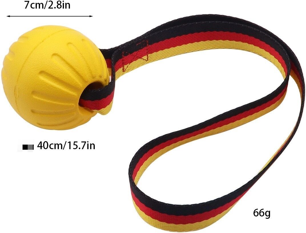INF EVA bissfestes Trainingsseil Klein 2er-Pack – Zahnpflege-Kauball, 40cm für Apportieren und Alleinspiel