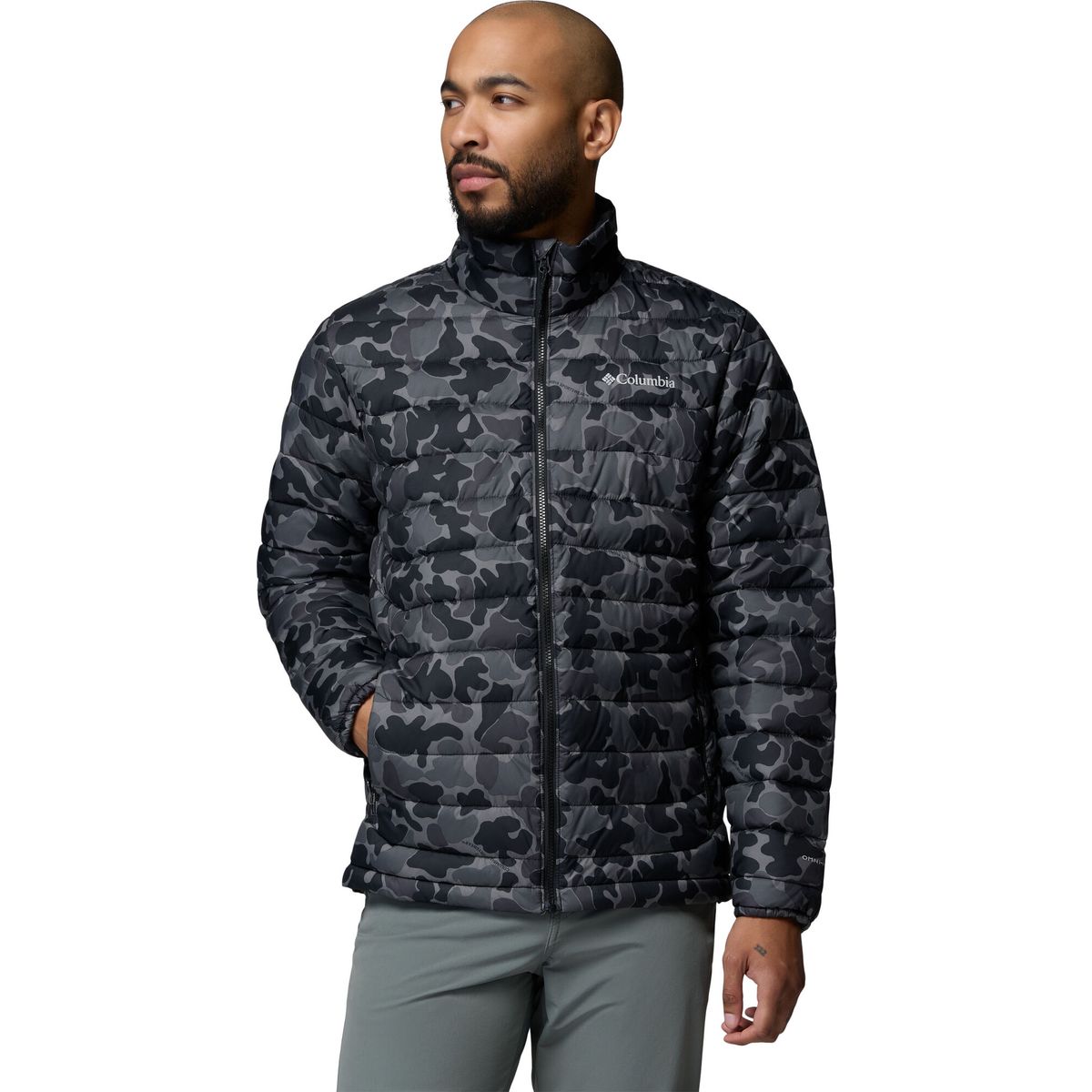 Columbia Men's Powder Lite II Hooded Jacket black puzzle camo (012) XL 209839-2098394-012-XL
