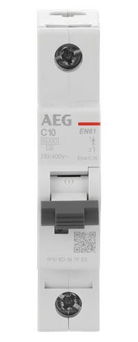 AEG Elfaplus overstroombeveiligingsschakelaar, 10A, 1-polig, C-karakteristiek, 6kA