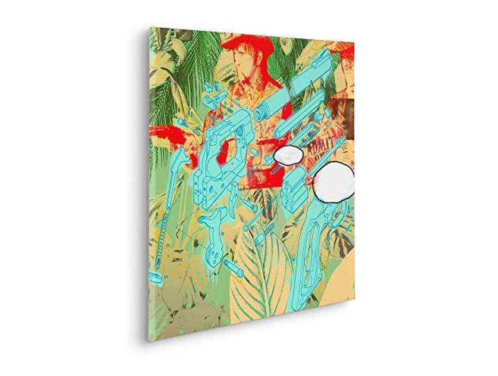 Komar Peace Tableau sur châssis en bois véritable 60 x 60 cm – Impression murale\, décoration murale\, design\, salon\, chambre à coucher