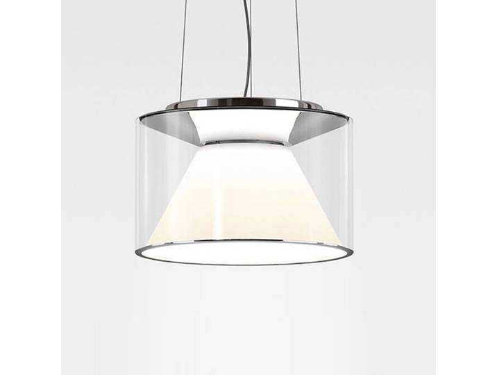 Serien Lighting Designer Hängelampe Drum M, dimmbar, klar / transparent, für Wohn- / Esszimmer, Glas, Modern, Pendelleuchte