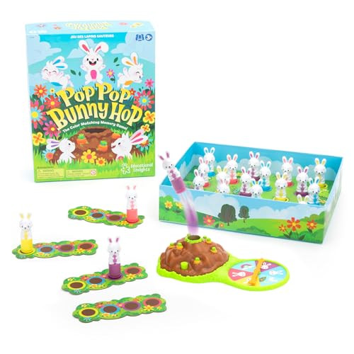 Learning Resources Pop Pop Bunny Hop educatief bordspel voor kinderen van 3 tot 7 jaar
