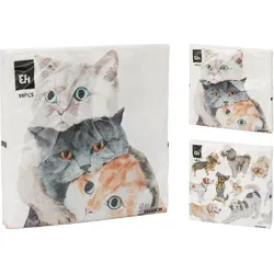 Servietten ANIMALS (LBH 16,70x16,70x2 cm) - LBH 16,70x16,70x2 cm