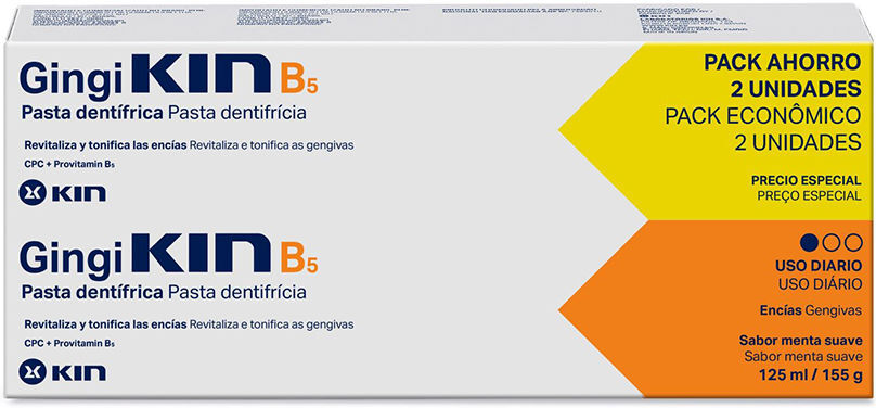 Gingikin B5 dentifrice pack 2 x 125 ml