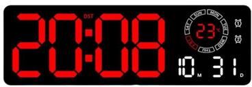 Inspired Deals Modern LED Digital Wall Clock With Date Temperature & Countdown red
