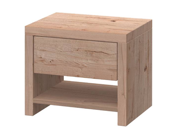 Table de nuit massive Chetini 48 x 41 x 37cm Bois/Marron