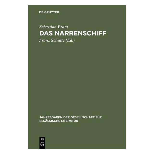 De Gruyter Das Narrenschiff (Deutsch, Hardcover, Sebastian Brant) (35121040)