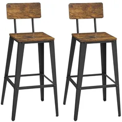 Vasagle, Barhocker, 2 Barhocker LBC078B01 braun