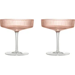 Ripple Champagner-Gläser rosa 2 St.