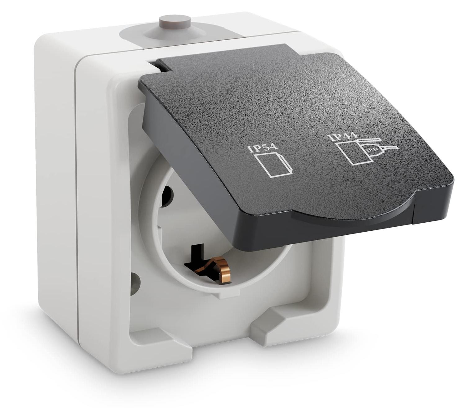 Selius Opbouwstopcontact 1-voudig voor vochtige ruimtes IP54 250V 16A