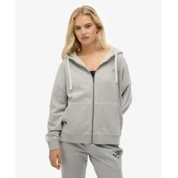 Superdry für Damen. W2012425A Athletic Essentials Entspanntes Sweatshirt mit Reißverschluss grau (S), Lässig, Baumwolle