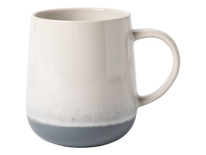 Kaffeetasse Coffee weiss / blau Stoneware H 10.5 cm 470 ml