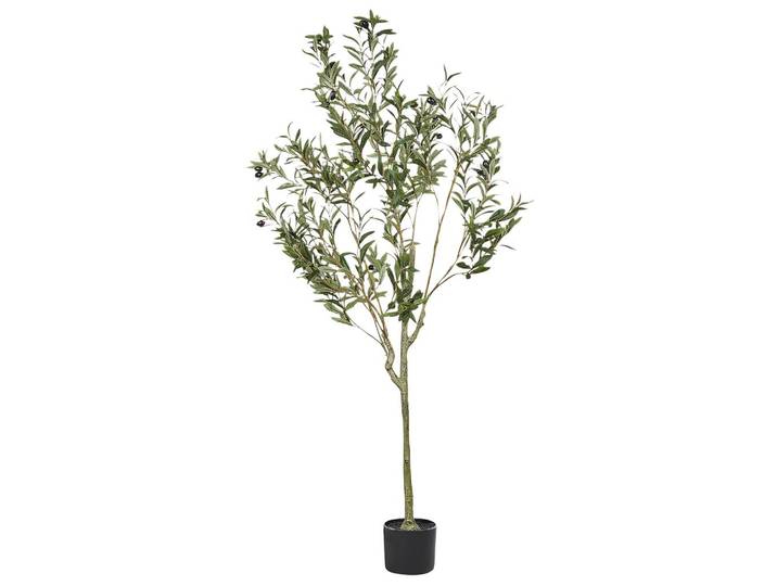 KUNSTPFLANZE im Blumentopf 153 cm Grün/Schwarz Olive Tree