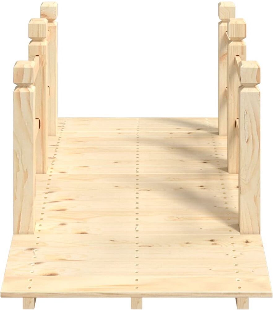 vidaXL Pont de jardin avec garde-corps 150x67x56cm bois massif épicéa