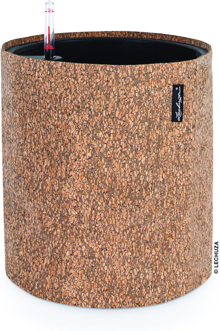 Lechuza Pflanztopf Trendcover 32 cm Kunstleder Kork natur dunkel