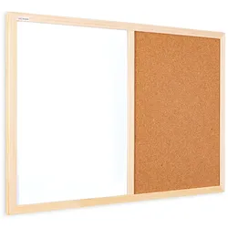 ALLboards Kombi-Tafel Kork-Magnettafel 60×40 cm, Holzrahmen + ZUBEHÖR