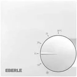 Eberle Controls Raumthermostat RTR S 6124 1, Slimline Raumtemperaturregler, Thermostat, Weiss