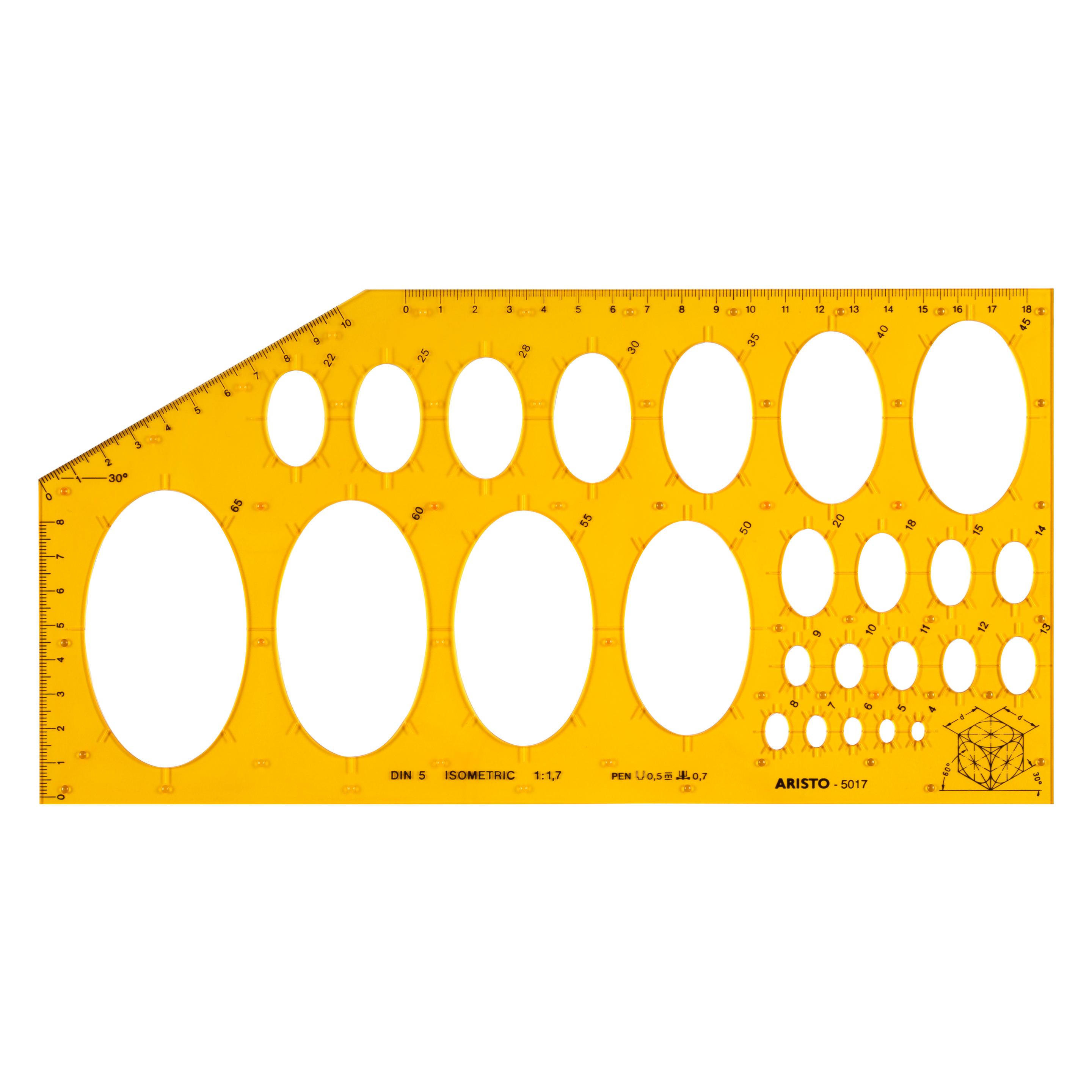 Aristo Ellipsenschablone (29.50 cm, Kunststoff) (AR5017)