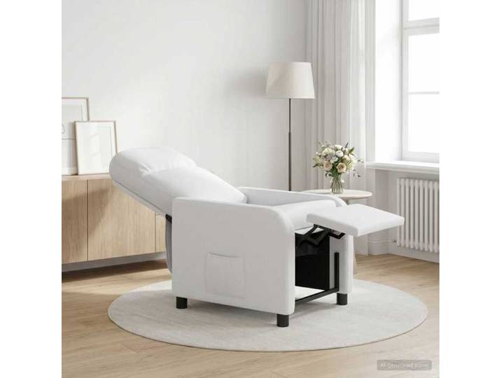 ELORAN®Fauteuil inclinable - Blanc - Tissu - Fauteuil simple Moderne_00175632