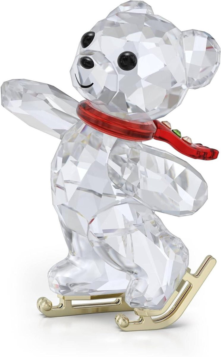 Verzamelbeeldje Beer - Kristallen Figuur - Transparant - Hoogte: 4.5 cm