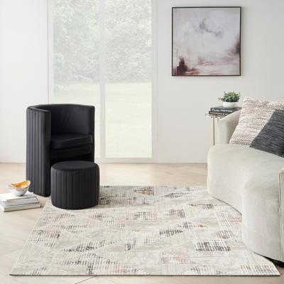 Nourison Glam Indoor Grey Geometric Area Rug