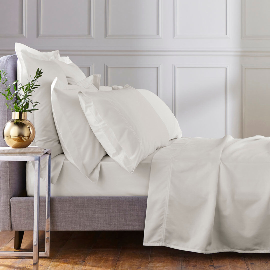Bedeck of Belfast 1000TC Eqyptian Cotton Fitted Sheet Beige Kingsize (5')