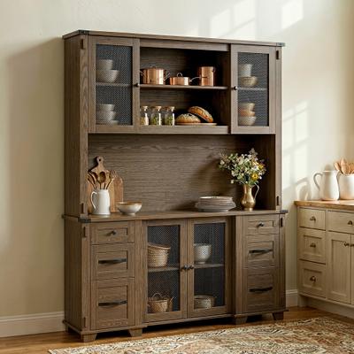 Homsee "63"" Electric Height Adjustable Desk with Storage Cabinet & Hutch, Modern Home Office Desk , Standing Desk Workstation Combo"