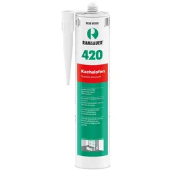 Kachelofen 420 Acryl reinweiß temperaturbeständige Fugendichtmasse 310ml Kartusche