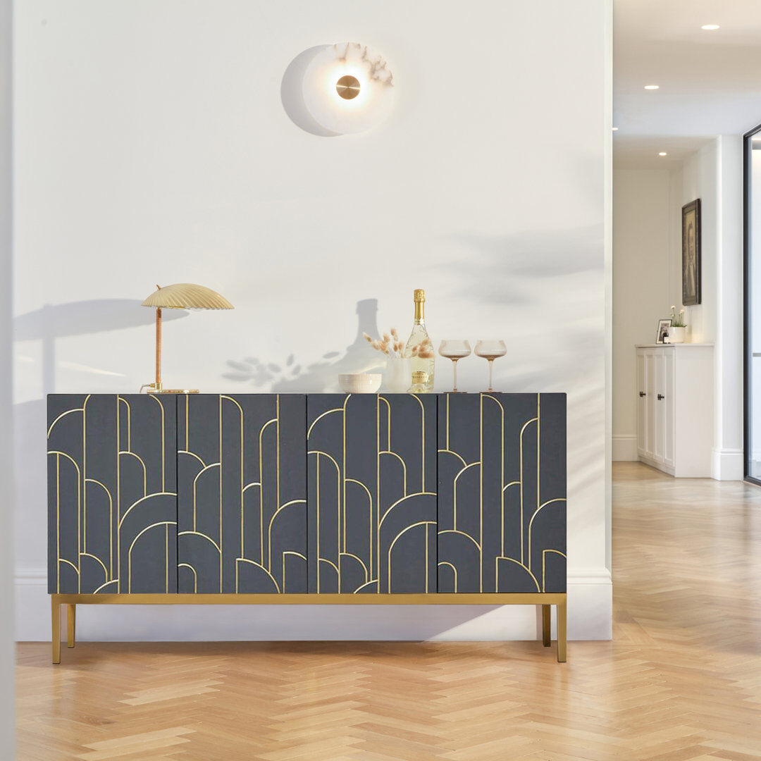 Fairmont Park Heathfield Sideboard Smoke Grey 77 cm H x 150 cm W x 40 cm D