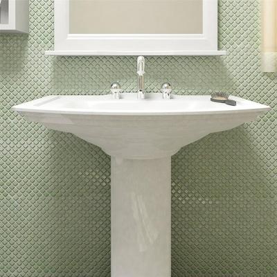 "Merola Tile Hudson Diamond Light Green 12-1/4"" x 12-3/8"" Porcelain Floor and Wall Tile"