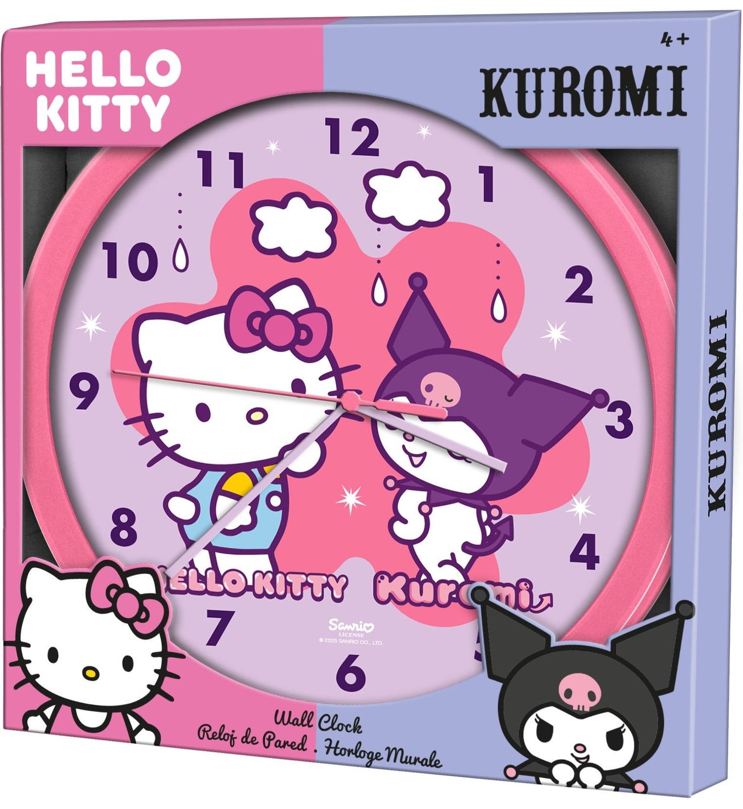 Kids Euroswan Hello Kitty Wandklok HK50199 voor kinderen