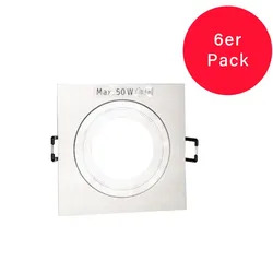 Radium schwenkbarer Alu-Deckeneinbaustrahler Rl-PRO max. 50W GU10 Ø82mm - 6er Pack