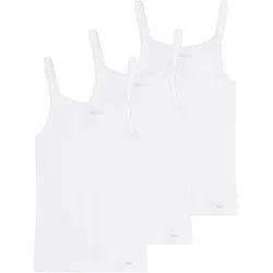 Sanetta Mädchen Unterhemd 3er Pack - Shirt ohne Arm Top Basic Weiß / 176 (14 Years)