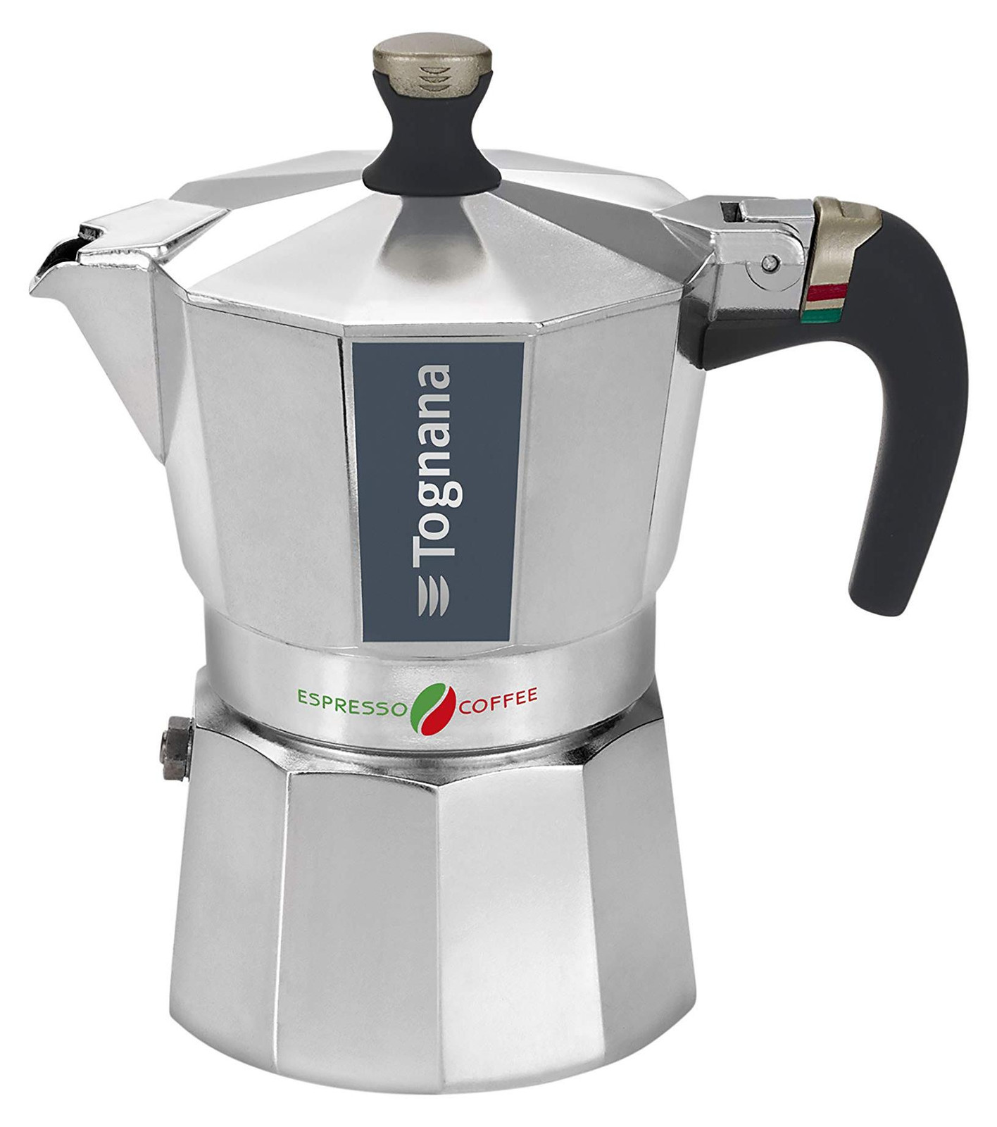 Dripio Espressomachine voor 2 kopjes, aluminium, Made in Italy