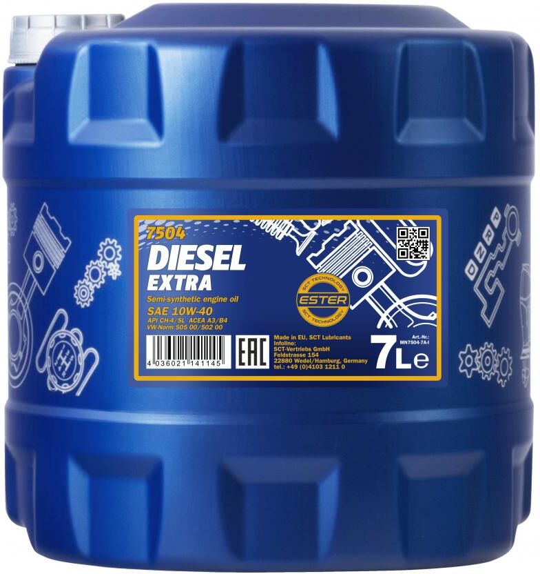 Sct - Mannol Motoröl Mannol Diesel Extra 10w-40 [7l] Mn7504-7 7l