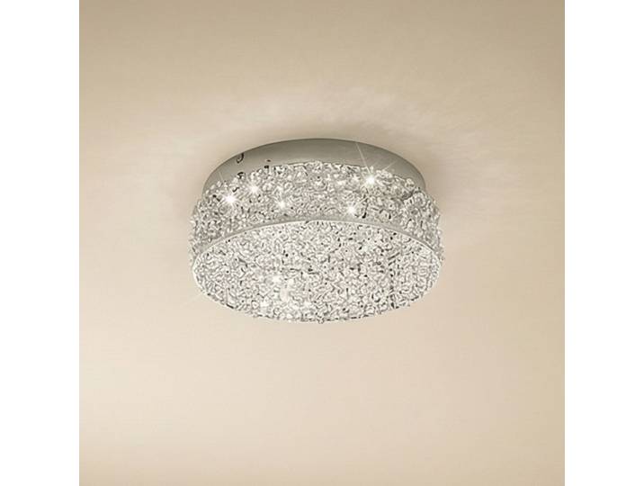 Felias Plafonnier Chrome/Clear - Lucande - Chambre à coucher - Moderne - Verre - Rond