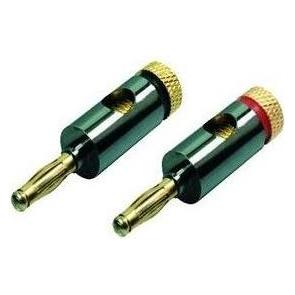 Shiverpeaks BASIC-S Bananenstecker-Set, 2-teilig rot / schwarz, aus Metall, vergoldet, Steckverbinder für (BS56210-SET)