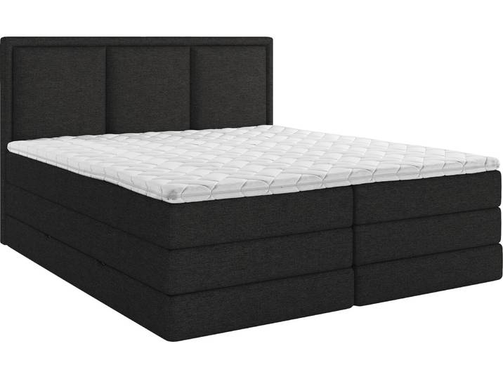 XORA Boxspringbett SWING, schwarz, Stoff