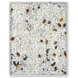 Terralith Farbmuster Edelsteinteppich - Tigerauge / Bianco-